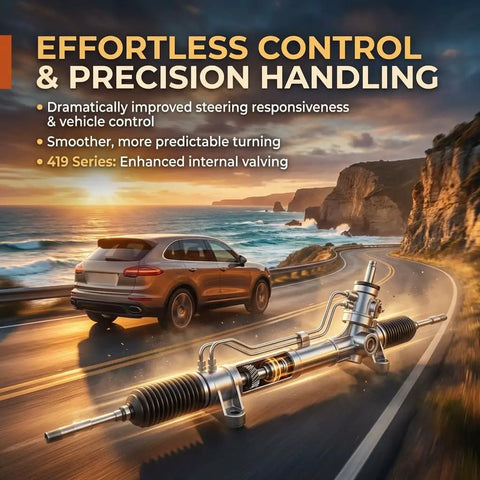 Badass Steering Rack And Pinion Assembly For Chevy Spark 2013 To 2015 Gas Models And 2014 To 2016 Ev Vehicles with enhanced internal valving.