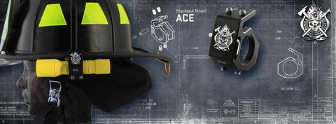 Lightweight Aluminum Flashlight Holder for Brimmed Firefighter Helmets, Fits Round Tactical Lights Up To 1 Inch From Pelican