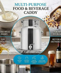Multi-purpose stainless steel milk can with airtight lid built to last heavy duty food grade tank for milk storage