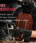 Flame Resistant Welding Neck Gaiter And Face Mask Black Bandana Style Headwear For Welders, HRC2 Arc Shield NFPA2112 Certified