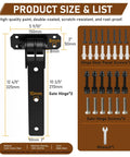 Built Like a Tank Heavy Duty Gate Hinges 1000 Lbs Heavy Load 13 Inch with dimensions and included hardware details.