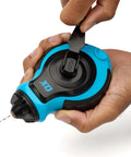Chalk Line Kit With 100 Ft Thick Line Curved Hook 6 To 1 Gear Ratio Metal Handle Easy Top Load Ergonomic Shape And Rubber Grips