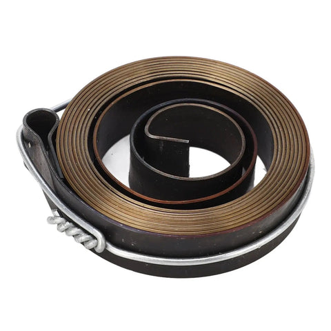 Close-up of 2 Pack Drill Press Return Spring Set, 52x12mm Chrome Plated Steel Quill Feed Return Coil Springs for heavy duty machines.