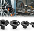 Tough As Nails Low Profile Impact Socket Adapter Set Featuring Heavy Duty Strong Magnets And Stubby Drive Conversion Fits Tight Quarters, 4 piece CRV steel adapters.