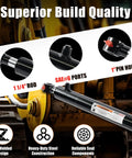 Beefy Heavy Duty Double Acting Hydraulic Cylinder 2 Inch Bore 22 Inch Stroke with 1 Inch Pin Holes SAE 6 Ports 3000 PSI