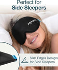 3D Contoured Sleep Mask With Zero Pressure Memory Foam Eyelash Friendly Breathable Blackout For Side Sleepers Travel Ready