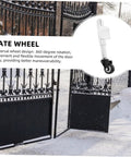 Heavy Duty Spring Loaded Gate Roller Caster For Smooth Sliding Fence Wheels Universal Support Units With Zero Friction Action And No Fuss Setup to handle daily grind, showcasing a universal wheel design.