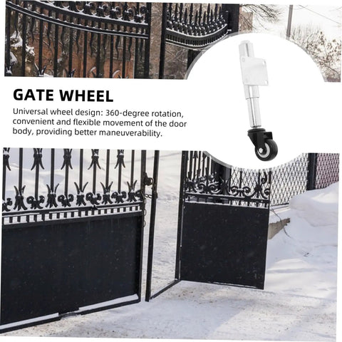 Heavy Duty Spring Loaded Gate Roller Caster For Smooth Sliding Fence Wheels Universal Support Units With Zero Friction Action And No Fuss Setup to handle daily grind, showcasing a universal wheel design.