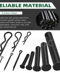 All In One 67 Piece Flat Head Cotter Pins Assortment Kit With R Clips Clevis Pins And Split Cotter Pins Stainless Steel Black Finish 11 Sizes For DIY Auto Home Improvement Projects Keadic