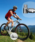 Cyclist with bike showing Bike Pedal Extenders 20mm Chrome Molybdenum Pedal Spacers Pair For 9 Sixteen Inch Threaded Pedals in detail