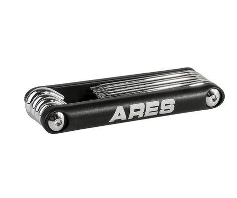 Tamper-Proof Folding Star Key Set 10 Pieces T-6 To T-30 With Corrosion-Resistant CR-V Steel and ARES logo visible