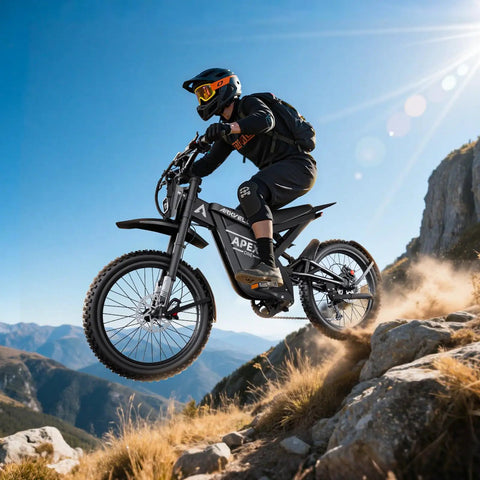 All-Terrain Electric Dirt Bike For Adults With 1536Wh Battery And 32Ah, Up To 80 Mile Range, 3000W Peak Motor, mountain trail