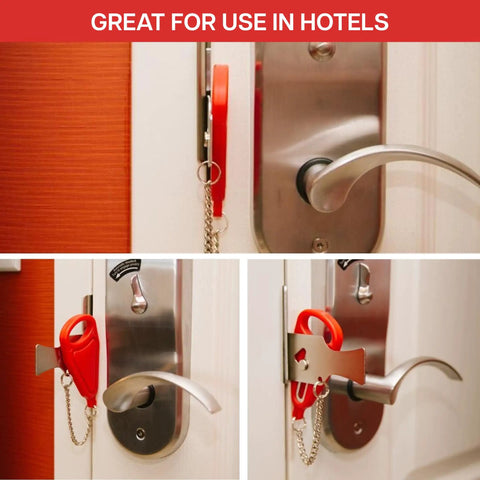 Portable Door Lock For Travel And Home Security Must Have Easy Install Inward Swing Lock For Hotels, Apartments, Dorms