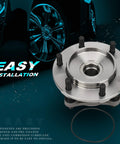 Front Wheel Hub Bearing Assembly For Toyota 4Runner FJ Cruiser And Tacoma 2003 Through 2019 Six Lug Without ABS One Piece