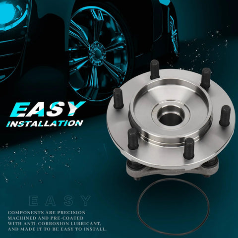 Front Wheel Hub Bearing Assembly For Toyota 4Runner FJ Cruiser And Tacoma 2003 Through 2019 Six Lug Without ABS One Piece