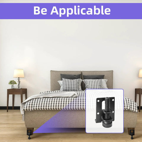 16 Piece Adjustable Leveling Feet Set For Cabinets, Wardrobes, And Tables, 2.2 Inch L Shaped Heavy Duty Metal Levelers in bedroom