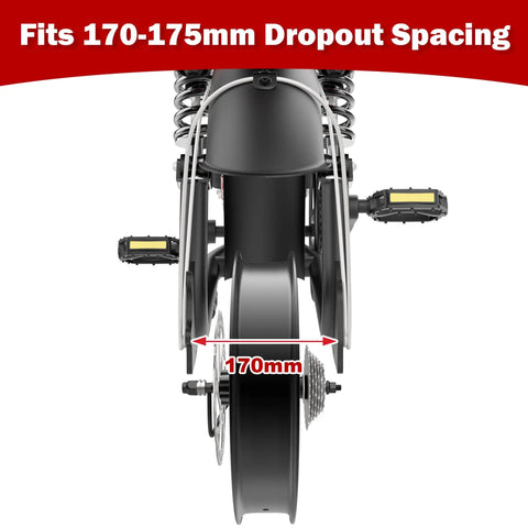 1000W Electric Bike Hub Motor 48V Brushless Conversion Kit Fits 170mm dropout spacing for enhanced compatibility.