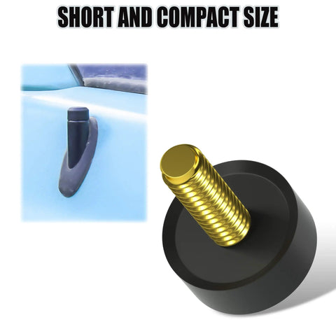 Antenna Delete Cap For Ford F Series Trucks And Bronco, black rubber and copper cover for clean low-profile antenna base, shown installed.