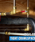 Half Inch Ball Valve Shut Off For Water Supply With Push To Connect Fittings For Pex Copper And CPVC No Lead Brass Installed