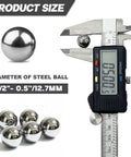 10 Piece Half Inch Steel Bearing Balls Kit For Precision Bearings 12.7mm Chrome Steel Balls in caliper, 1/2 in size