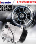 Premium Ac Compressor With Integrated Clutch For Jeep Compass Caliber Patriot 2009 To 2017, detailed view of unit near air vent.