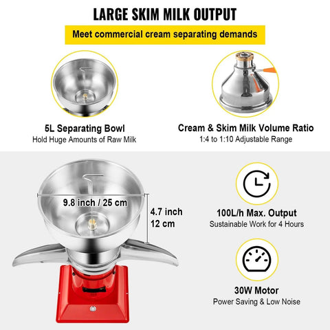 Heavy Duty Electric Milk Cream Separator Crafted From Industrial Grade Stainless Steel Centrifugal Skimmer Crushes Busy Kitchen Jobs Pulls Rich Flavored Butter Without Any Hassle Or Compromises Forever
