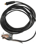 Ultimate 300 Amp Welding Ground Clamp With 23 Foot Copper Cable showing copper jaws and black insulated cable.