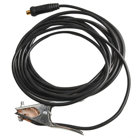 Ultimate 300 Amp Welding Ground Clamp With 23 Foot Copper Cable showing copper jaws and black insulated cable.