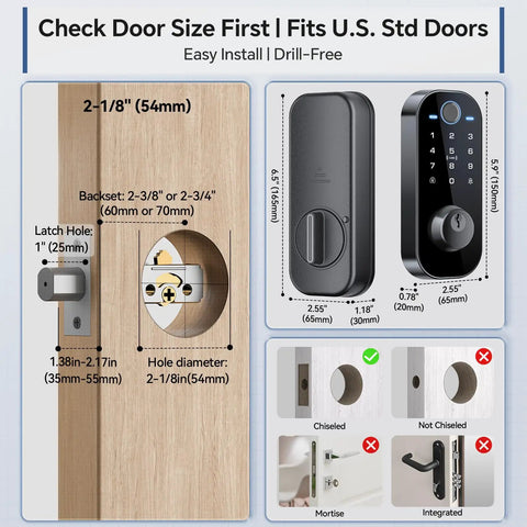 Heavy Duty Smart Deadbolt Door Lock Featuring Dope Fingerprint Scanning Kicking Stubborn Physical Keys To The Curb For Zero Stress App Managed Wifi Entry And Sleek Matte Black Exterior Today