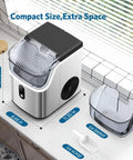 Nugget Ice Maker Countertop Portable Chewable Pellet Ice Machine With Auto Cleaning Function 34 Lbs Per 24 Hours Durable Stainless Steel Body Silver