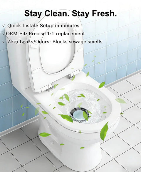 RV Toilet Seal Replacement Kit For Campers And Travel Trailers Flush Ball Gasket Seal For 300 310 320 Toilets Part 385311658 Durable Rubber Easy Install Fix Leaks And Odors 2 Pack on white toilet