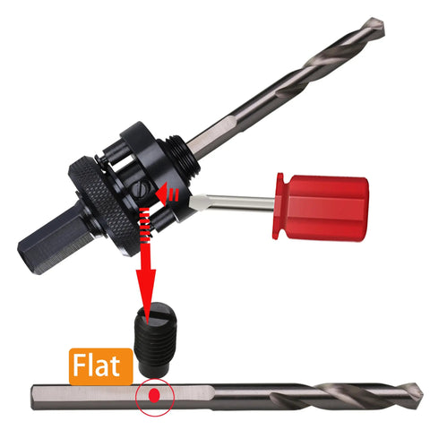 10 Piece Quarter Inch Pilot Drill Bit Set For Hole Saw Arbor High Speed Steel And Carbide Tipped Heavy Duty Multi Material Bits Crushes Hard Tasks Like A Champ with hex shank and handle displayed.