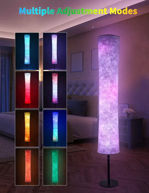 RGB Color Changing LED Floor Lamp Smart Light With Alexa And Google App Control in multiple color modes
