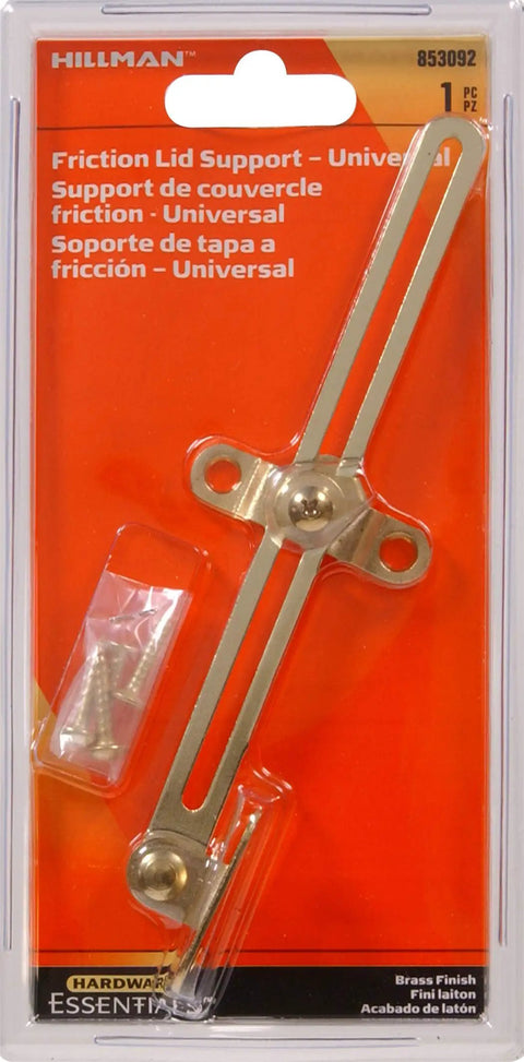 Friction Assisted Lid Supports Dual Sided Brass Finish For Lids And Cabinets Prevent Slamming And Ensure Smooth Close product pack