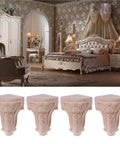 Four Pack Wooden Furniture Support Legs Replacement Feet For Sofa, Bed, Table And Cabinet, Right Angle Design