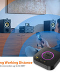 Bluetooth Receiver For Vintage Stereo With LDAC, Bluetooth 5.3 And AptX HD/LL, Hi-Res Wireless Audio on cabinet near user