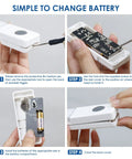 Step-by-step guide to changing battery in Waterproof Wireless Doorbell Kit With 1300 Feet Range, 58 Ringtones, 5 Volume Levels.