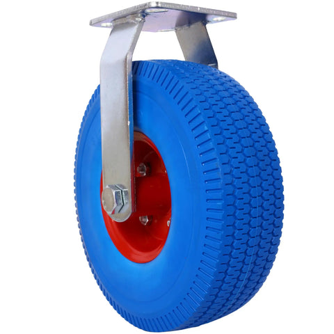 Heavy Duty 10 Inch Flat Free Caster Wheels Swivel And Rigid Casters For Furniture Move Like A Dream With These Tough Blue Cart Casters