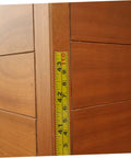 No Sweat Self Adhesive Measuring Ruler Tape 2 Pack For Industrial Workbenches And Cutting Tables against wood panel.