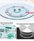 Tempered Glass Lazy Susan Turntable For Dining Table With Swivel Assist System showing rotating mechanism and bearings