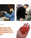 Premium 20 Piece Grease Fitting Kit With Straight Nozzle Tips And Rubber Caps For Tough Auto Maintenance, for mechanics