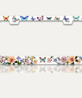 Stainless Steel License Plate Frame With Colorful Butterfly Flowers Design 6x12 Inch Universal 2 Hole Mount With Screws Car Plate Holder For US Cars Easy Install And Durable Finish