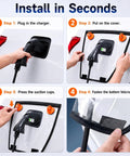 Step-by-step installation guide for Hella Tough EV Charging Port Cover With Heavy Duty Magnets And Lock Tight Suction.