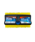 HydroPower 10-Inch Bi-Level Scrub Brush for Tough Grime, Lock-On outdoor cleaning tool with multi-angle bristles, front view