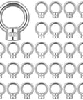 30 Pack Lifting Eye Nuts 1 4 Inch UNC Marine Grade Stainless Steel 316L Ring Shaped Eye Bolts for Heavy Duty Rigging