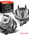 Two Pack Front Wheel Bearing And Hub Assembly With ABS 5 Lug For Ford Ranger 1998 1999 2000 And Mazda B4000 1998 1999 2000 4WD ABS Only Direct Fit Replacement Plug And Play showing two hub assemblies