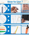 How to use the 16 Piece Drawstring Threader Kit For Hoodies Jackets Coats Pants And Shorts With Elastic Threaders Loop Turner