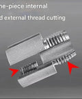 One-piece internal and external thread cutting tool for Versatile 4 In 1 Water Pipe Wrench With Integrated Internal And External Threading Tool Compatible With Electric Drill For PVC Pipes Including 1/2 3/4 And 1 Inch Sizes Perfect For Pro Plumbing Jobs.