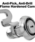 Anti-pick, anti-drill lock from the Curbside Locking Security Mailbox for Home Use, USPS Approved, Heavy-Duty Workhorse.