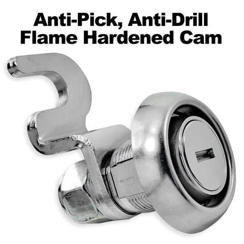 Close-up of anti-pick, anti-drill lock feature on Locking Residential Mailbox With Large Capacity, Heavy Duty 14 Gauge Steel, USPS Approved